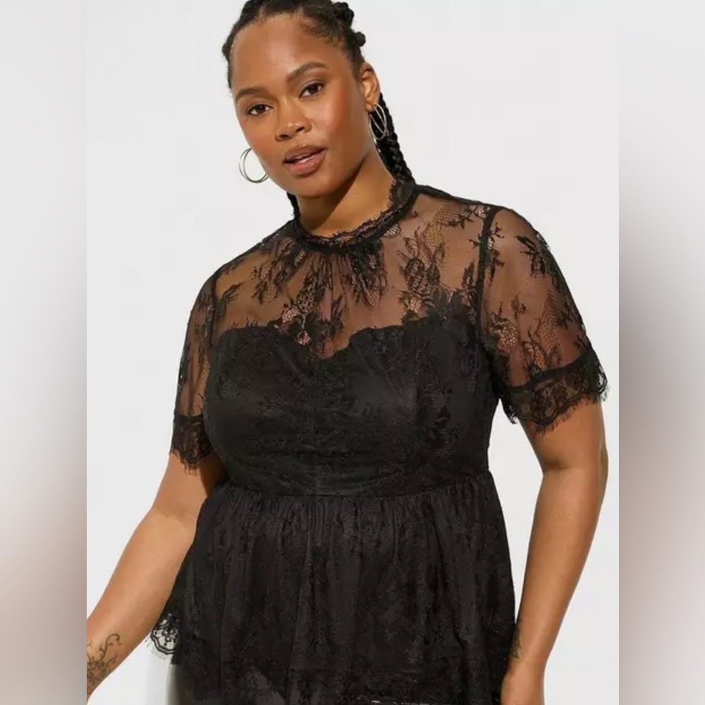 Torrid - Peplum Lace Blouse
